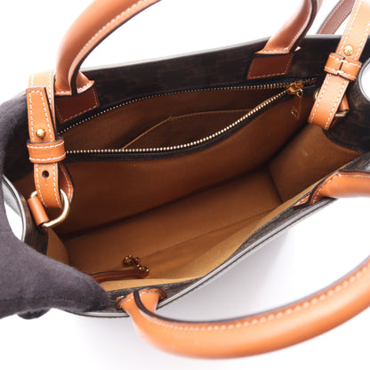スモール バーティカル カバ トリオンフ 2WAY ハンドバッグ トートバッグ PVC レザー ブラック ブラウン セリーヌ バッグ CELINE