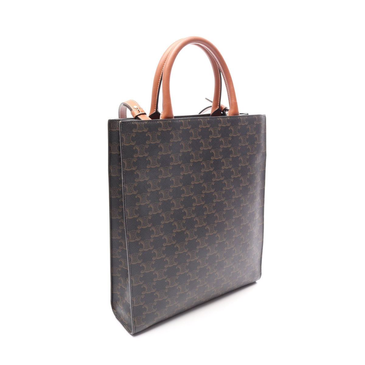 スモール バーティカル カバ トリオンフ 2WAY ハンドバッグ トートバッグ PVC レザー ブラック ブラウン セリーヌ バッグ CELINE