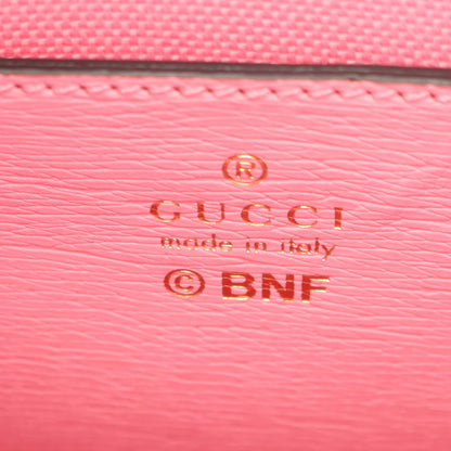 GUCCI × ばなにゃ ミニトートバッグ 2WAY ハンドバッグ レザー ピンク マルチカラー グッチ