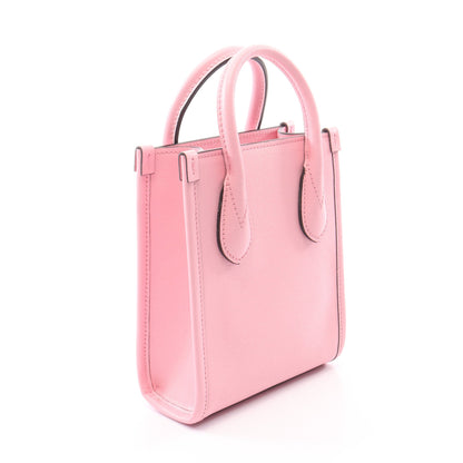 GUCCI × ばなにゃ ミニトートバッグ 2WAY ハンドバッグ レザー ピンク マルチカラー グッチ