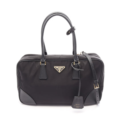 Re-Edition 1978 ミディアム 2WAY ハンドバッグ ナイロン サフィアーノレザー ブラック プラダ バッグ PRADA