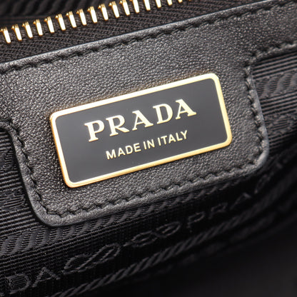 Re-Edition 1978 ミディアム 2WAY ハンドバッグ ナイロン サフィアーノレザー ブラック プラダ バッグ PRADA