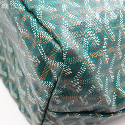 サンルイPM ハンドバッグ トートバッグ コーティングキャンバス レザー グリーン ブラウン ホワイト ゴヤール バッグ GOYARD