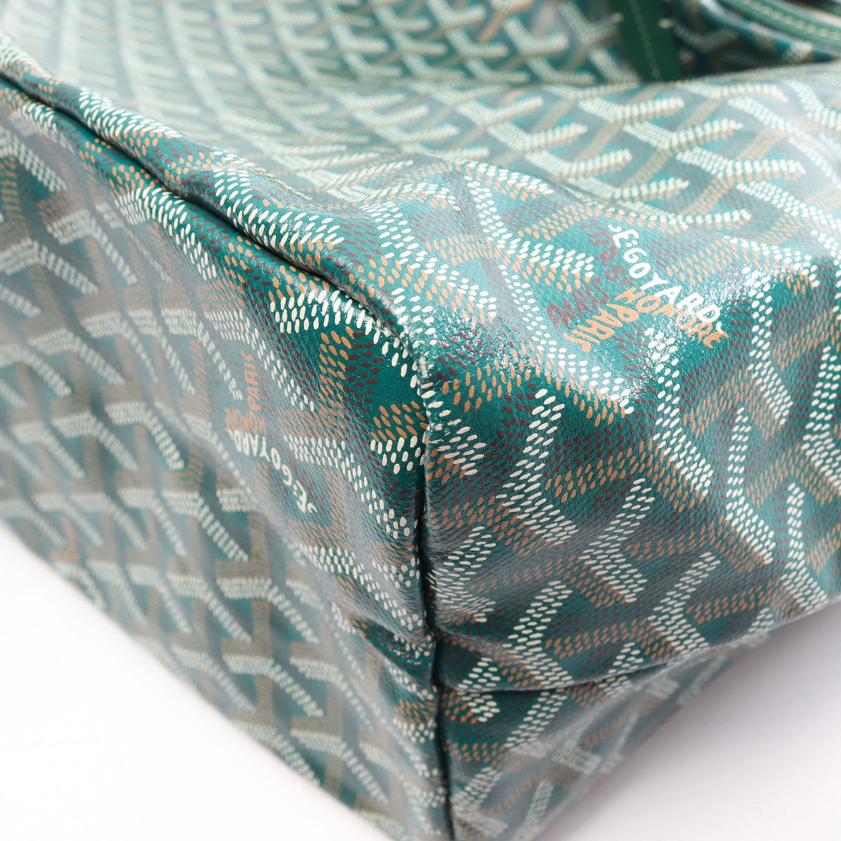 サンルイPM ハンドバッグ トートバッグ コーティングキャンバス レザー グリーン ブラウン ホワイト ゴヤール バッグ GOYARD