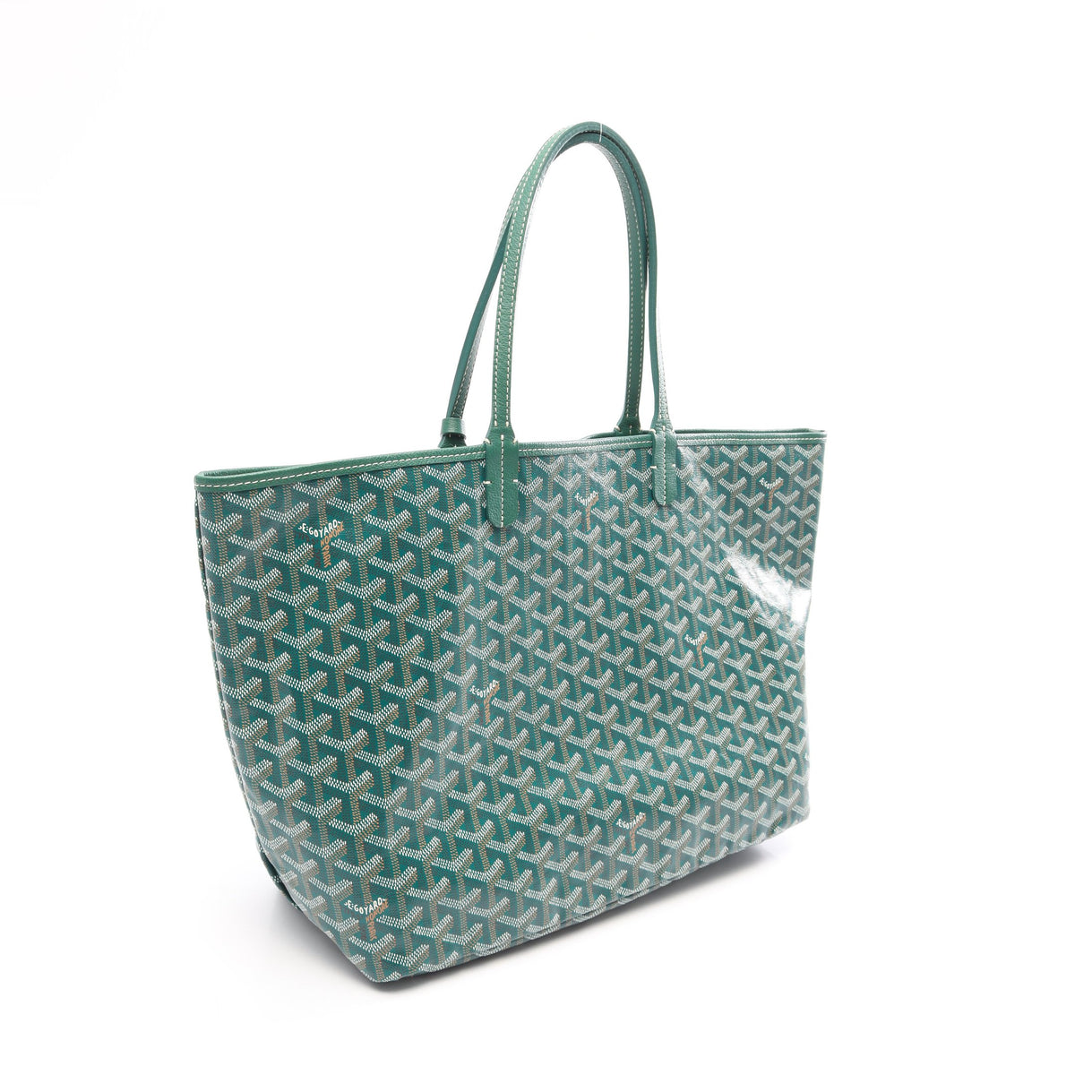 サンルイPM ハンドバッグ トートバッグ コーティングキャンバス レザー グリーン ブラウン ホワイト ゴヤール バッグ GOYARD