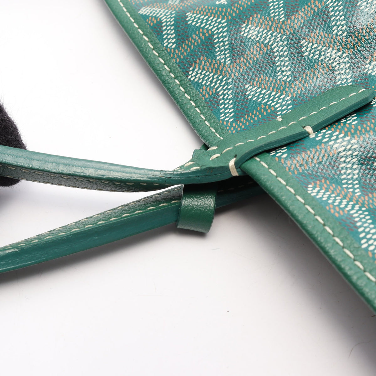 サンルイPM ハンドバッグ トートバッグ コーティングキャンバス レザー グリーン ブラウン ホワイト ゴヤール バッグ GOYARD