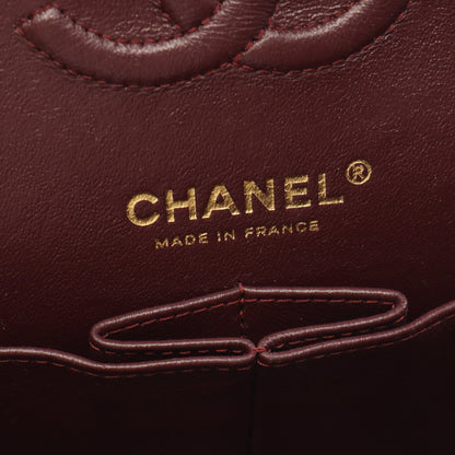 マトラッセ Wフラップ Wチェーンショルダーバッグ キャビアスキン ブラック ゴールド金具 シャネル