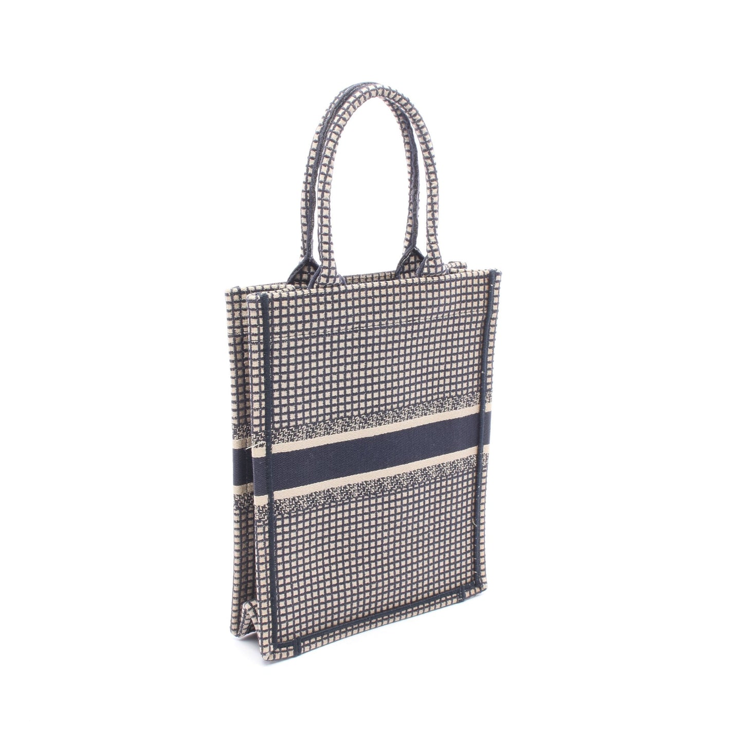 BOOK TOTE ブックトート バーティカルバッグ LA MORT ハンドバッグ キャンバス ネイビー ベージュ クリスチャンディオール