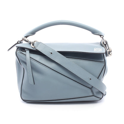 PUZZLE BAG SMALL パズルバッグ スモール 2WAY ハンドバッグ レザー ブルーグレー ロエベ