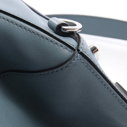 PUZZLE BAG SMALL パズルバッグ スモール 2WAY ハンドバッグ レザー ブルーグレー ロエベ