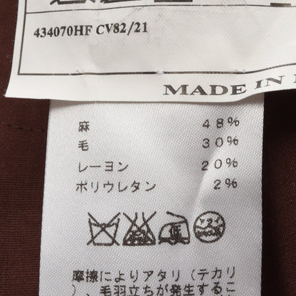 テーラードジャケット リネン ウール レッドブラウン エルメス