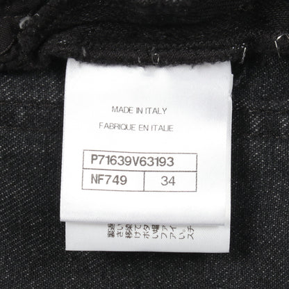 ココマーク デニムパンツ コットン ダークグレー シルバー シャネル ボトムス CHANEL