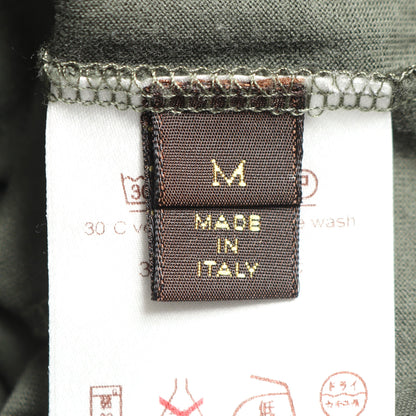 LVロゴ刺繍 半袖Tシャツ コットン ダークグリーン ルイヴィトン