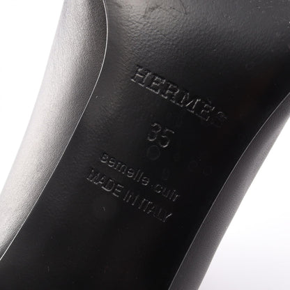 ストーリー50 ケリーバックル ロング ブーツ レザー ブラック エルメス シューズ HERMES