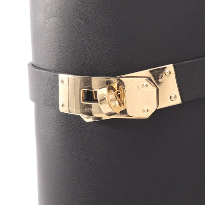 ストーリー50 ケリーバックル ロング ブーツ レザー ブラック エルメス シューズ HERMES