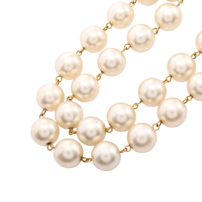 ココマーク ネックレス GP フェイクパール ゴールド オフホワイト 26 シャネル アクセサリー CHANEL