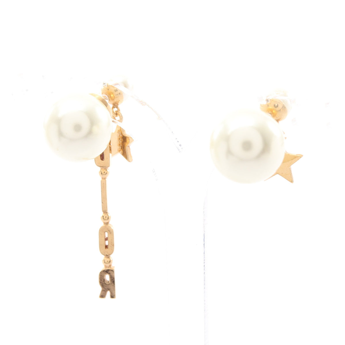 トライバル DIORロゴ ピアス GP ラインストーン フェイクパール ゴールド クリア クリスチャンディオール アクセサリー Christian Dior