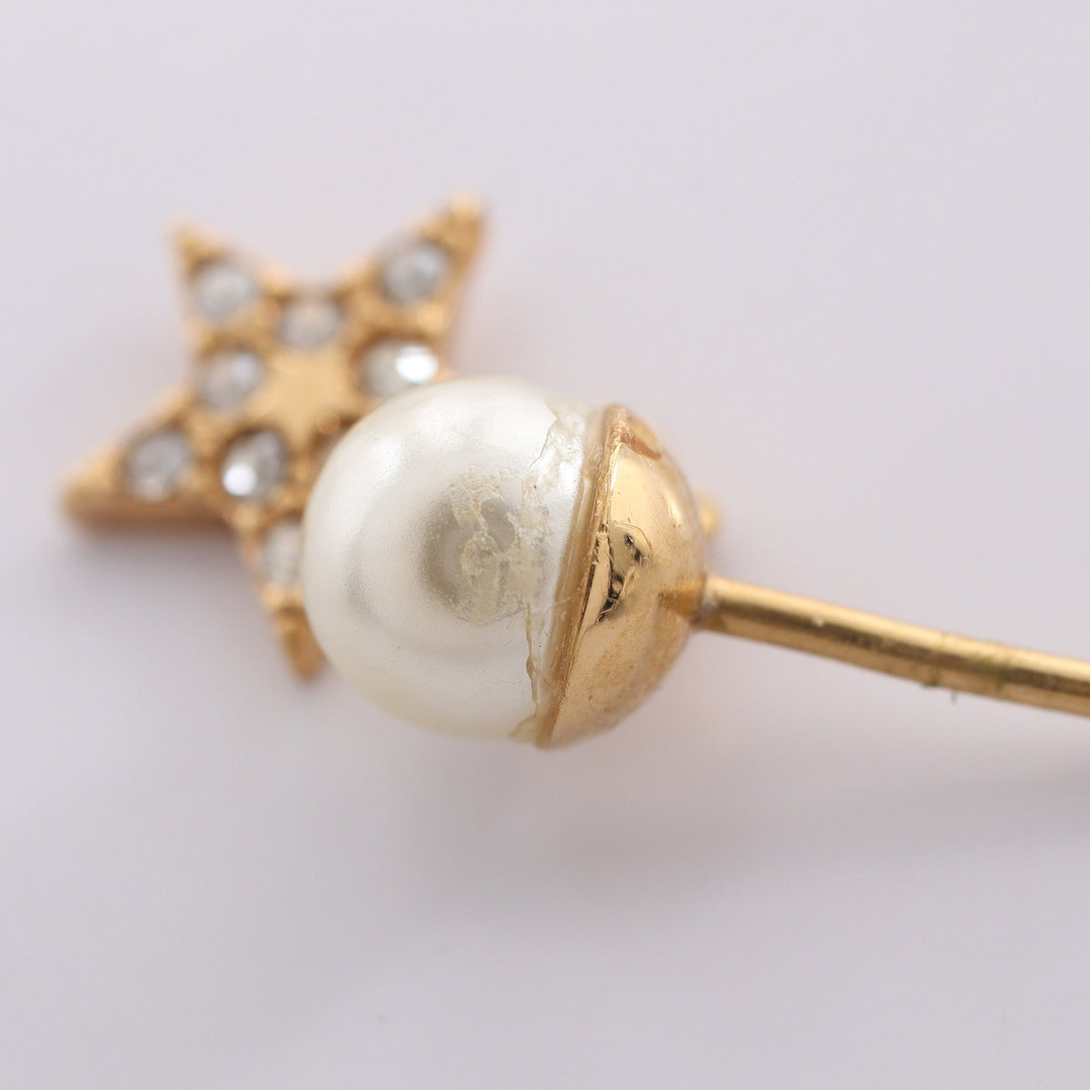トライバル DIORロゴ ピアス GP ラインストーン フェイクパール ゴールド クリア クリスチャンディオール アクセサリー Christian Dior