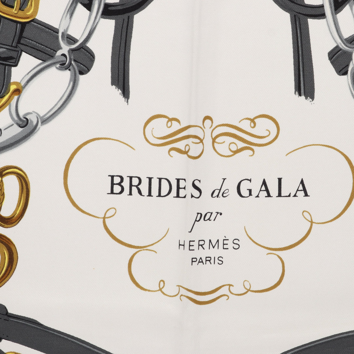 カレ90 BRIDES de GALA スカーフ シルク ブルー ホワイト マルチカラー エルメス 財布・小物 HERMES