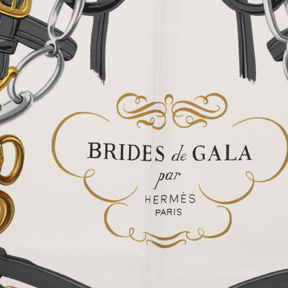 カレ90 BRIDES de GALA スカーフ シルク ブルー ホワイト マルチカラー エルメス 財布・小物 HERMES