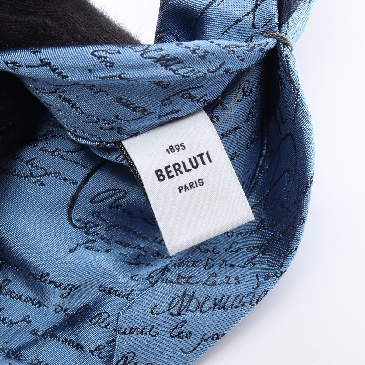 カリグラフィ ネクタイ シルク ブルー ベルルッティ 財布・小物 Berluti