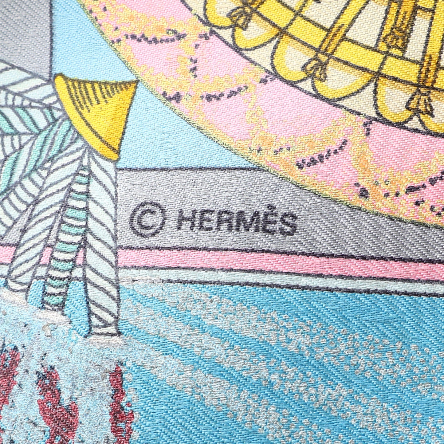 カレ90 FEUX D’ARTIFICE スカーフ シルク ライトブルー マルチカラー エルメス 財布・小物 HERMES