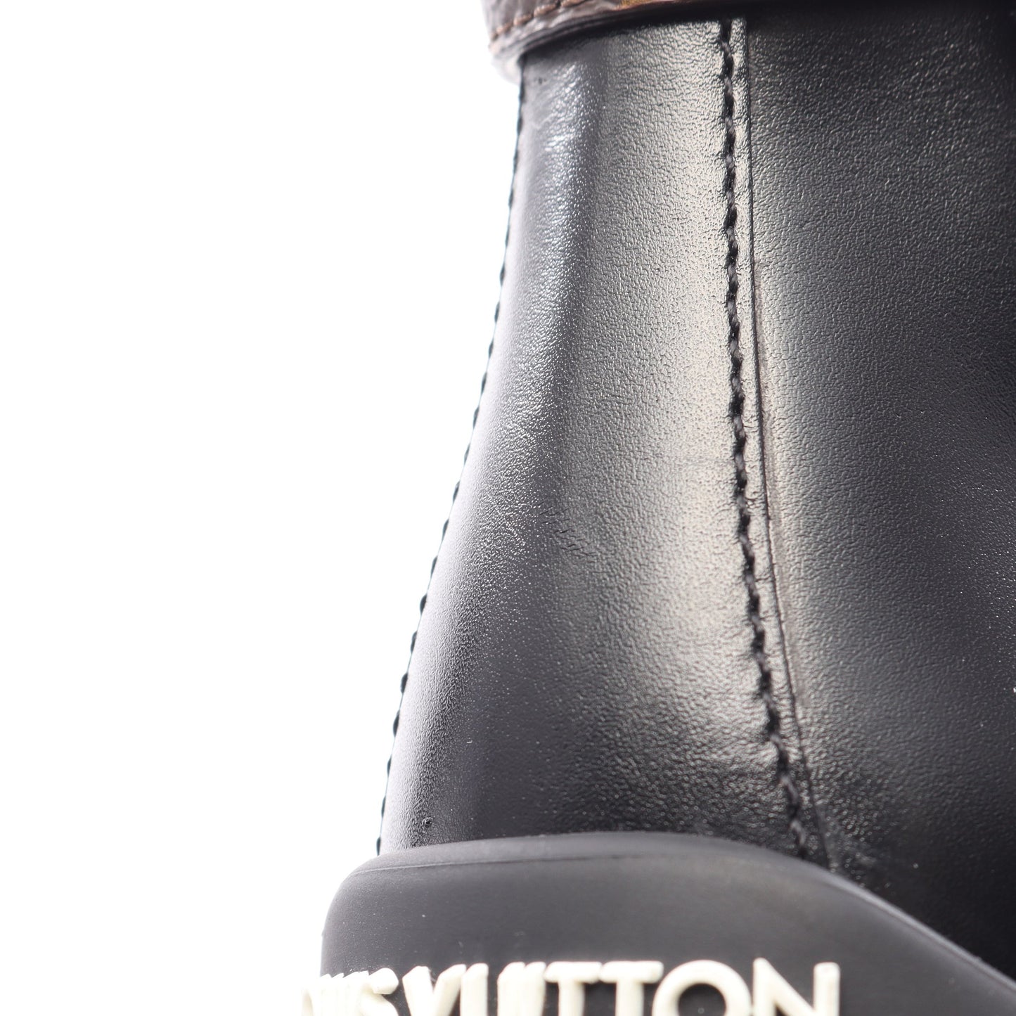 ルビーライン モノグラム サイドゴアブーツ レザー PVC ブラック ブラウン ルイヴィトン シューズ LOUIS VUITTON