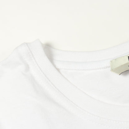 ロゴプリント 半袖Tシャツ コットン ホワイト ゴールド フェンディ