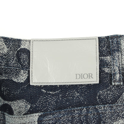 Christian Dior × PETER DOIG カモフラージュ デニムパンツ コットン インディゴブルー オフホワイト クリスチャンディオール ボトムス Christian Dior