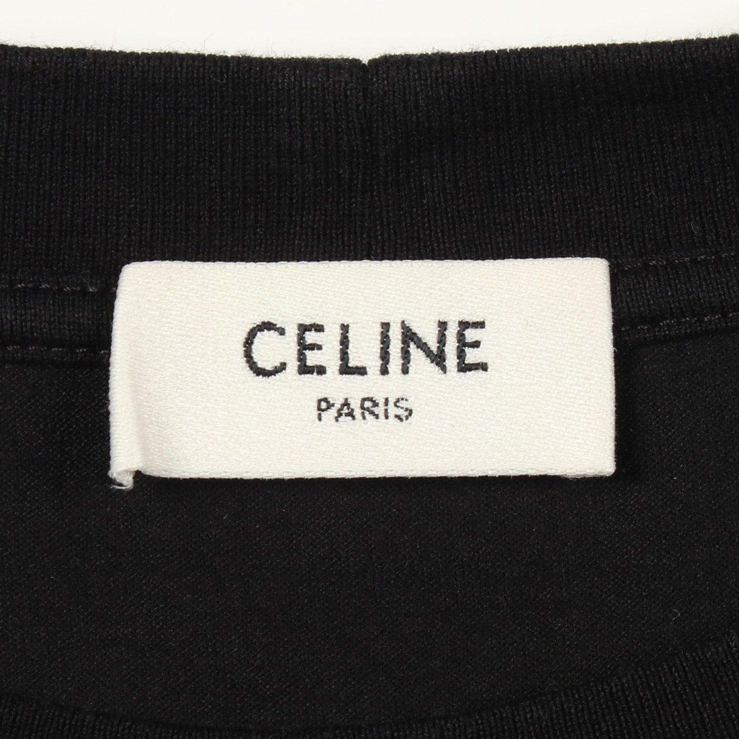 グラデーションロゴ 半袖Tシャツ コットン ブラック セリーヌ トップス CELINE