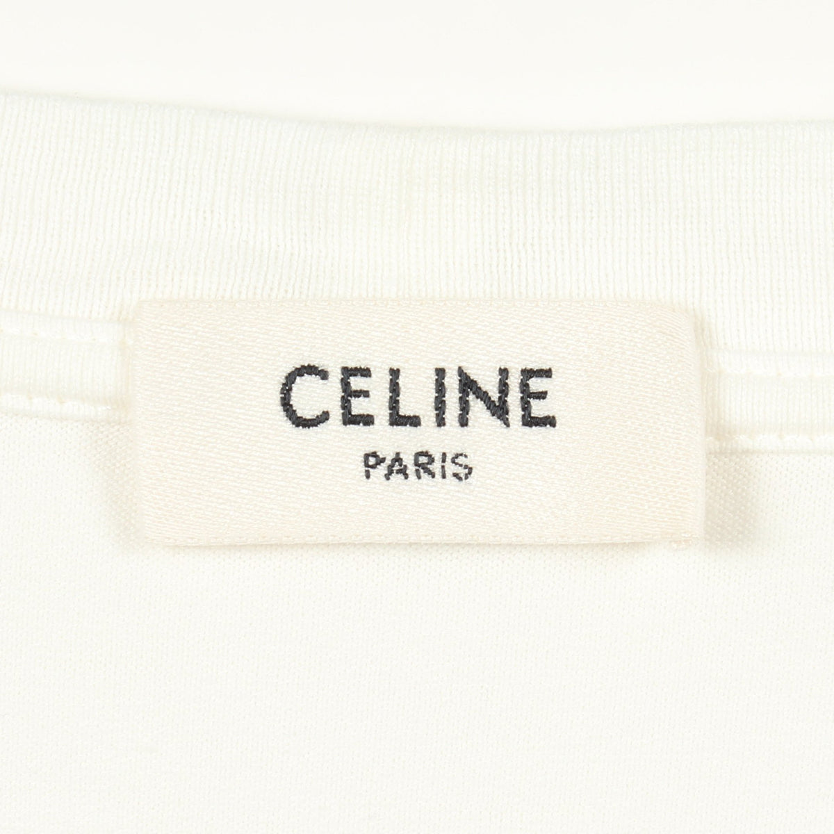 スタッズロゴ 半袖Tシャツ コットン ホワイト セリーヌ トップス CELINE