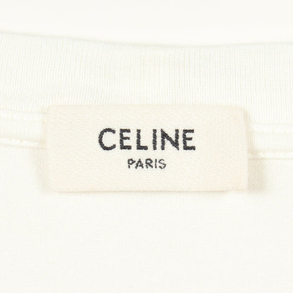 スタッズロゴ 半袖Tシャツ コットン ホワイト セリーヌ トップス CELINE