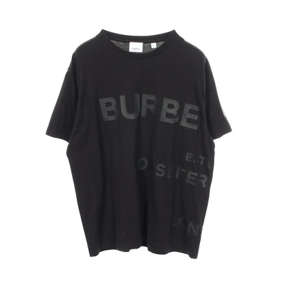ロゴ クルーネック 半袖Tシャツ コットン ブラック バーバリー トップス BURBERRY