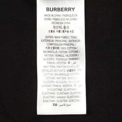 ロゴ クルーネック 半袖Tシャツ コットン ブラック バーバリー トップス BURBERRY