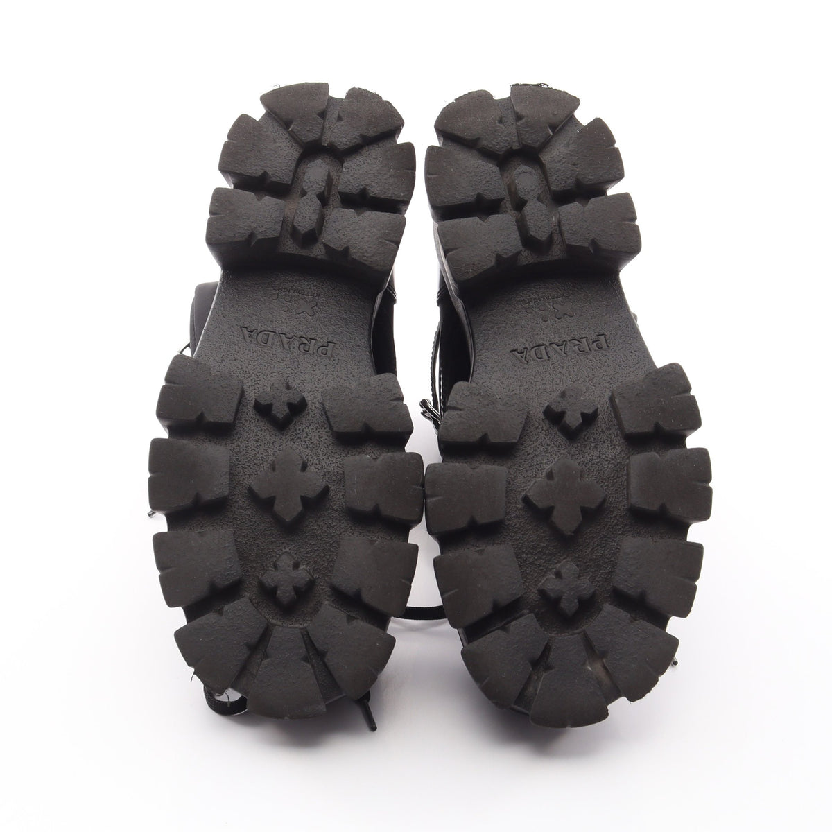 Re-Nylon モノリス ブーツ レザー ナイロン ブラック プラダ シューズ PRADA