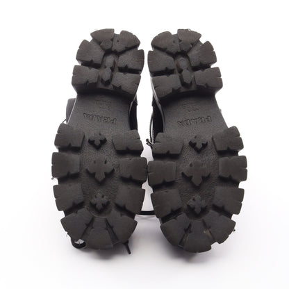 Re-Nylon モノリス ブーツ レザー ナイロン ブラック プラダ シューズ PRADA