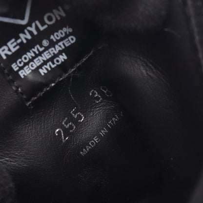 Re-Nylon モノリス ブーツ レザー ナイロン ブラック プラダ シューズ PRADA