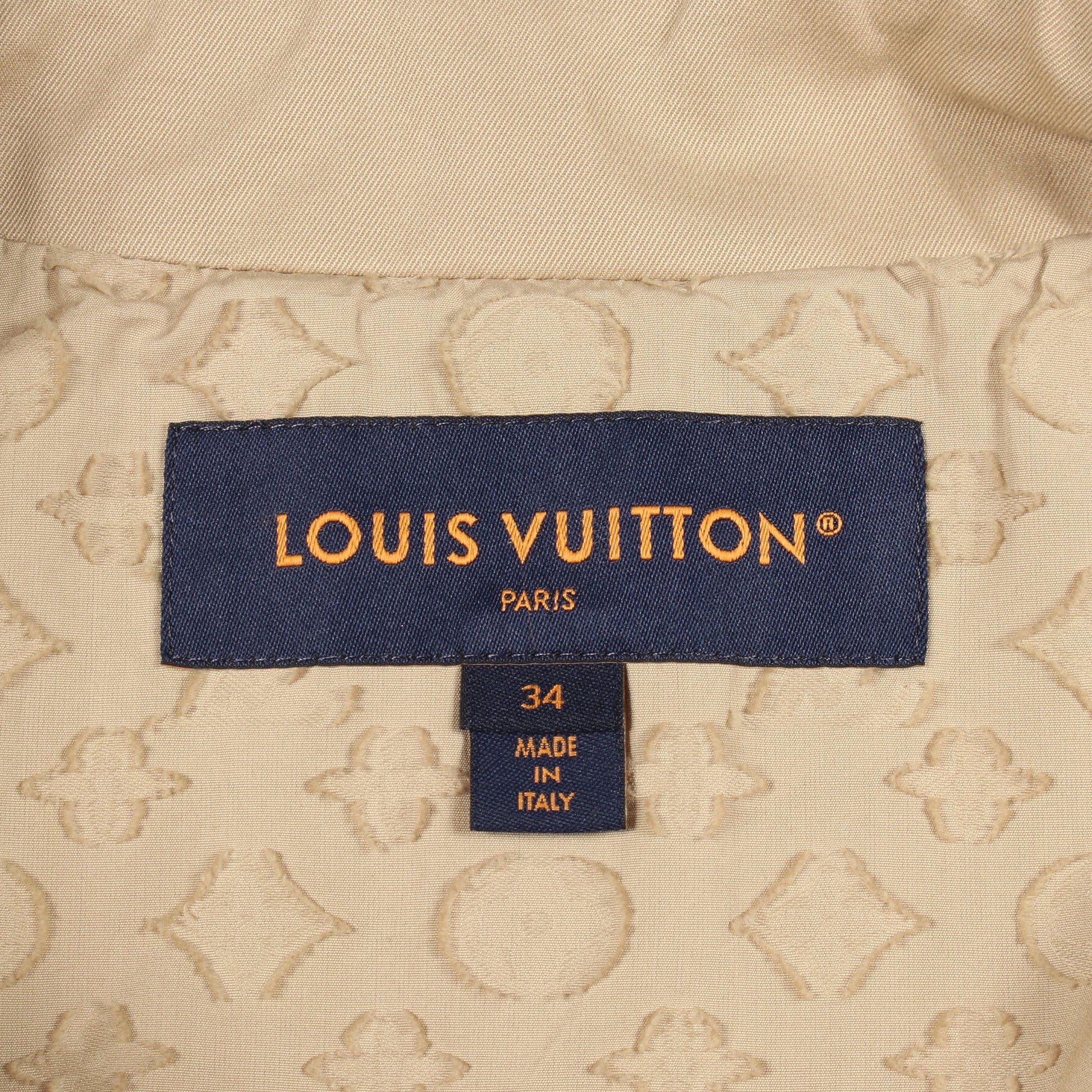 トレンチコート コットン ベージュ ルイヴィトン アウター LOUIS VUITTON