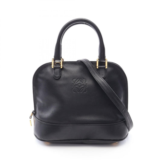 アナグラム 2WAY ハンドバッグ レザー ブラック ロエベ バッグ LOEWE