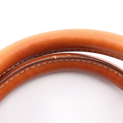 マカダム ハンドバッグ ミニボストンバッグ PVC レザー ダークブラウン ベージュ セリーヌ