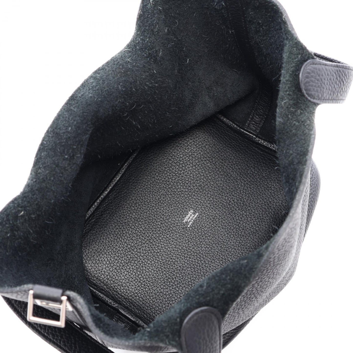 ピコタンロックMM ハンドバッグ トリヨンクレマンス ブラック シルバー金具 X刻印 エルメス