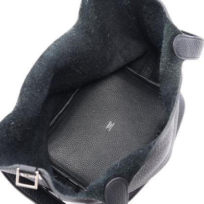 ピコタンロックMM ハンドバッグ トリヨンクレマンス ブラック シルバー金具 X刻印 エルメス