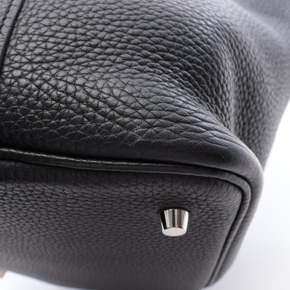 ピコタンロックMM ハンドバッグ トリヨンクレマンス ブラック シルバー金具 X刻印 エルメス