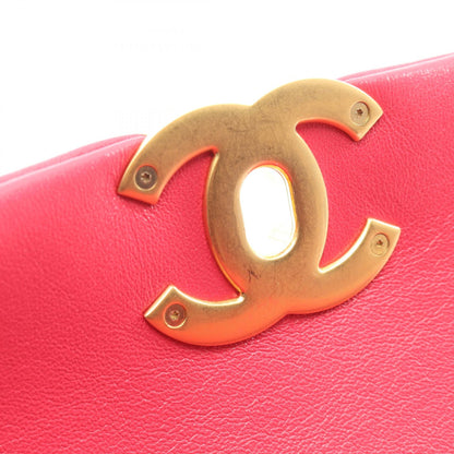 19 ディズヌフ マトラッセ 2WAY チェーンショルダーバッグ ラムスキン ピンク コンビ金具 シャネル バッグ CHANEL