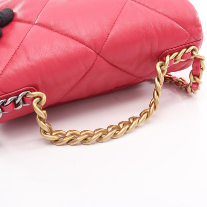 19 ディズヌフ マトラッセ 2WAY チェーンショルダーバッグ ラムスキン ピンク コンビ金具 シャネル バッグ CHANEL