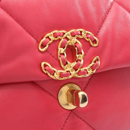 19 ディズヌフ マトラッセ 2WAY チェーンショルダーバッグ ラムスキン ピンク コンビ金具 シャネル バッグ CHANEL