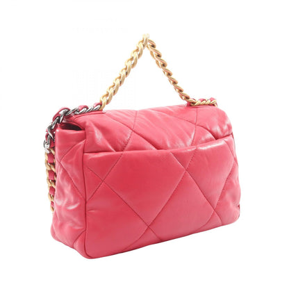 19 ディズヌフ マトラッセ 2WAY チェーンショルダーバッグ ラムスキン ピンク コンビ金具 シャネル バッグ CHANEL