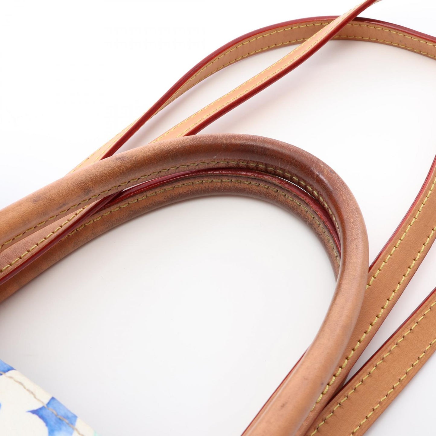 オンザゴーMM モノグラムタイル ラグーン 2WAY ショルダーバッグ トートバッグ PVC レザー ホワイト ブルー マルチカラー ルイヴィトン