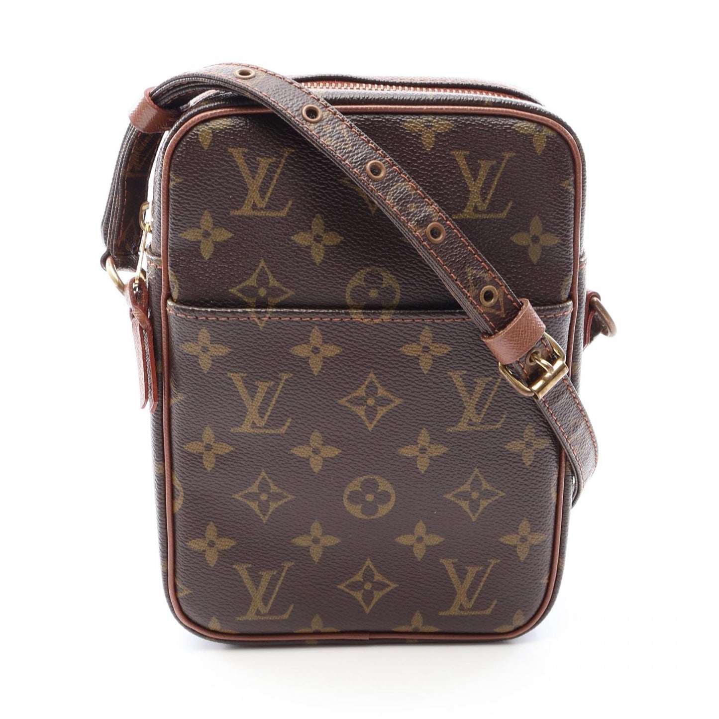 LOUIS VUITTON × COMME des GARCONS プチマルソー モノグラム ショルダーバッグ PVC レザー ブラウン ルイヴィトン