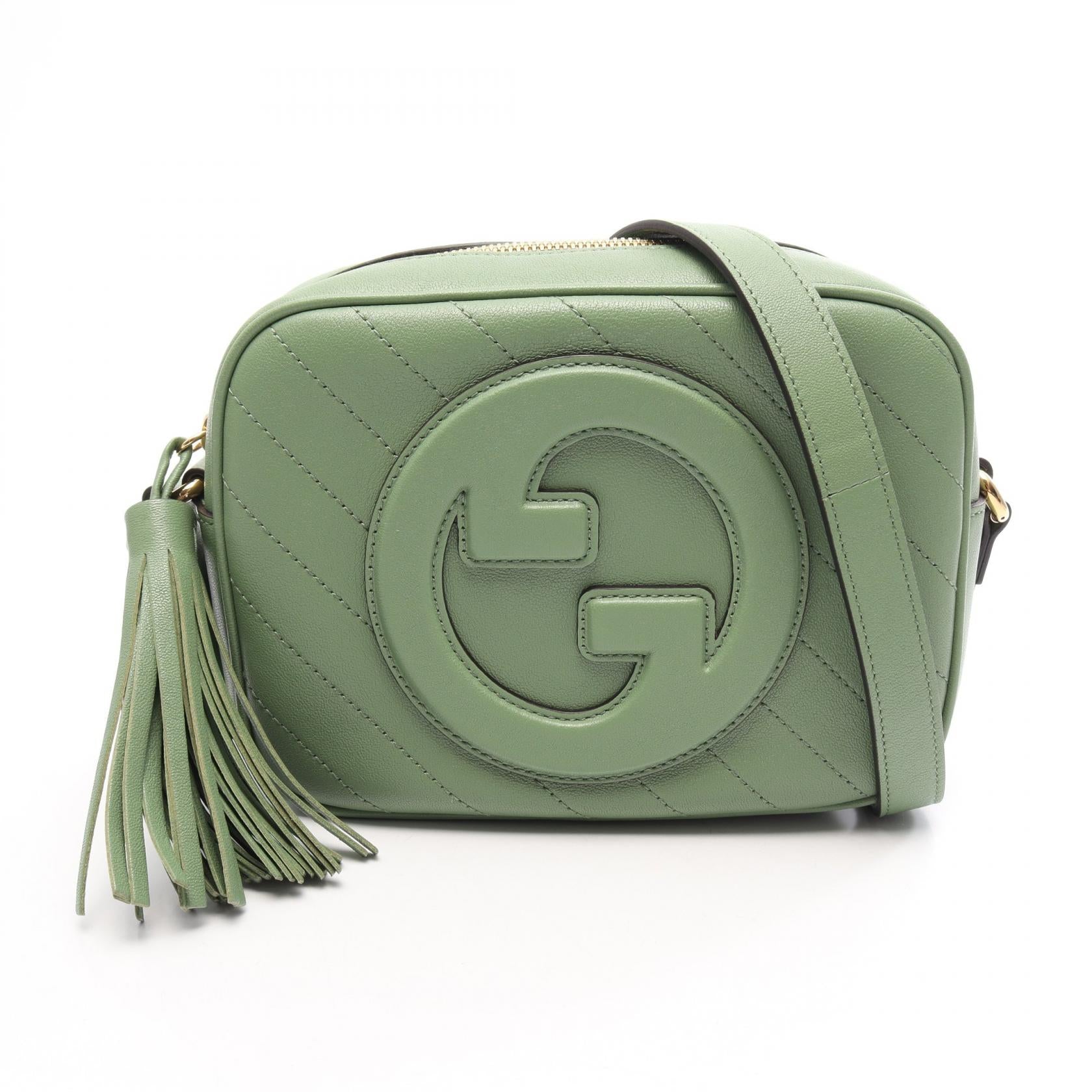 グッチ ブロンディ ショルダーバッグ レザー グリーン グッチ バッグ GUCCI